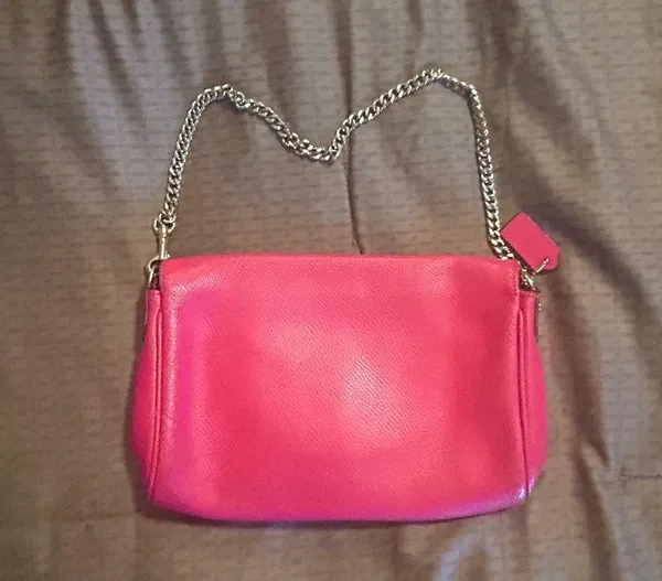 Coach Pink Leather Shoulder Bag - Image 4