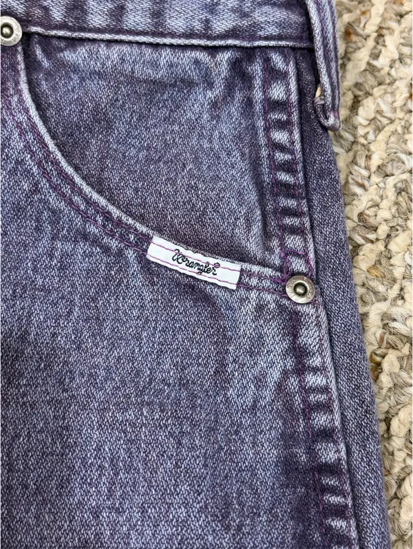 Purple Wrangler Vintage Jeans High-Waisted - Image 3