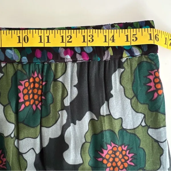 Anthropologie Womens Floral Peasant Maxi Skirt Size L Tiered Boho Hippie Flowy - Image 4