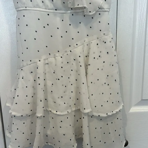 White polka dot romper Size XS - Image 2