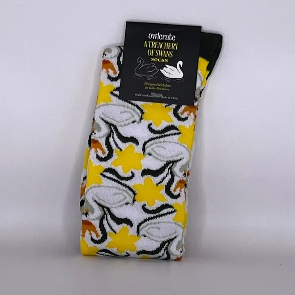 OwlCrate A Treachery of Swans Slouchy Socks - A. B. Poranek January 2026 YA Item - Image 7