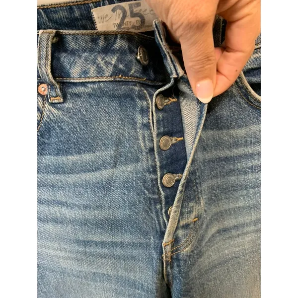 We The Free Jeans Women's High Waist Straight Leg‎ Denim Jeans Blue Size 25 - Image 5