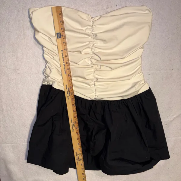Maeve‎ Anthropologie black cream Halter mini Dress Size XL - Image 10