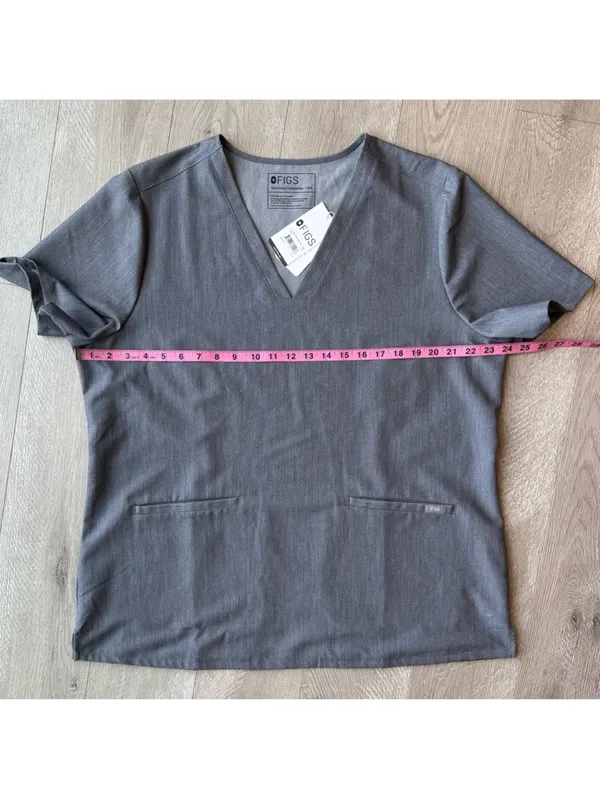 NWT Figs Casma Three Pocket Scrub Top Graphite Size XXL PO# 1327 - Image 7