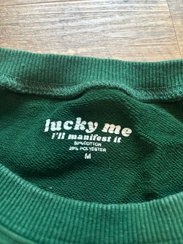 Lucky me I’ll manifest it, Green sweat set Size M - Image 4