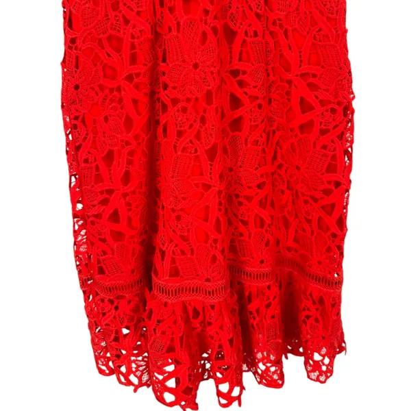 NWT ASTR the Label Lattice Inset Sleeveless Lace Fit & Flare Mini Dress Sz Small - Image 11