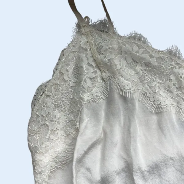 Wishlist Silky satin lace trim neckline y2k cami - Image 5