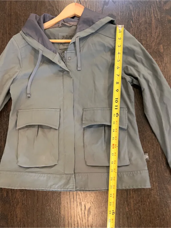 Prana Hooded Utility Jacket in Light Taupe with Dusky Hood - Image 3