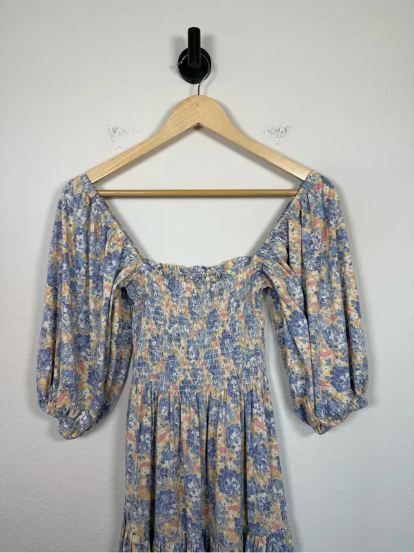 Polo Ralph Lauren Denim & Supply Floral Smocked Midi Dress Cottagecore XS - Image 9