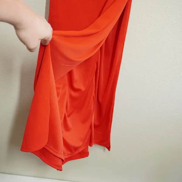 Lulus Size‎ Small Red Ruffle Strap Maxi Dress Square Neck Column Gown Wedding - Image 10