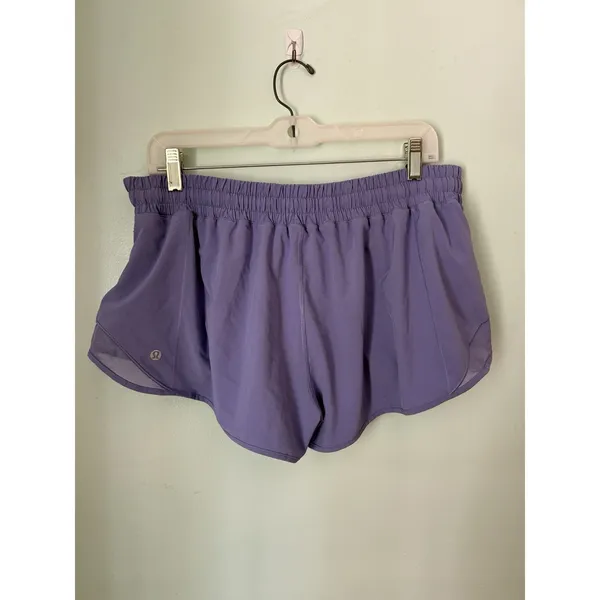 Lululemon Find Your Pace Shorts Women Size 14 Purple Excellent High Rise Running - Image 2