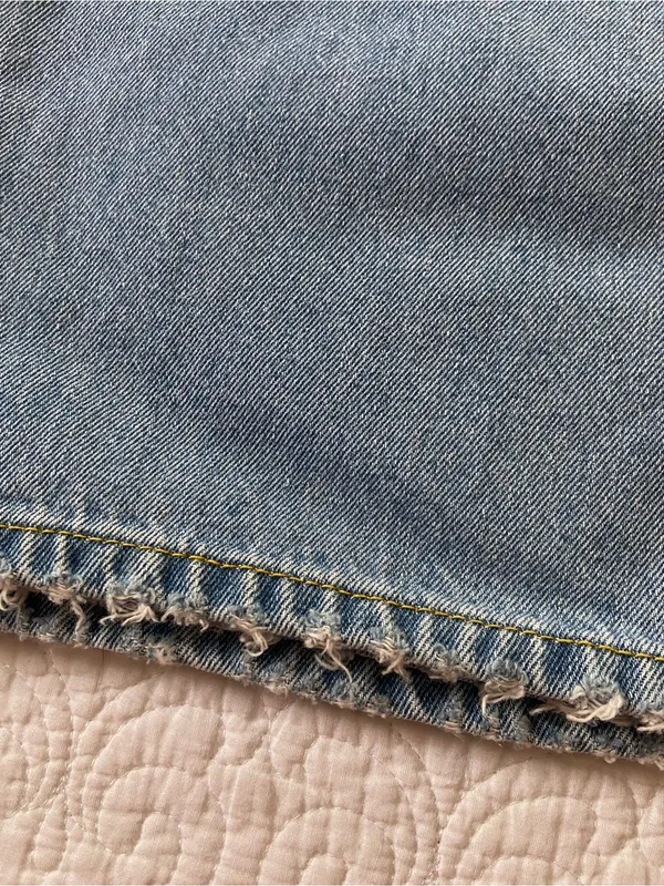Etica Light Blue 100% Cotton High Waisted Button Fly Wide-Leg Jeans - Image 9