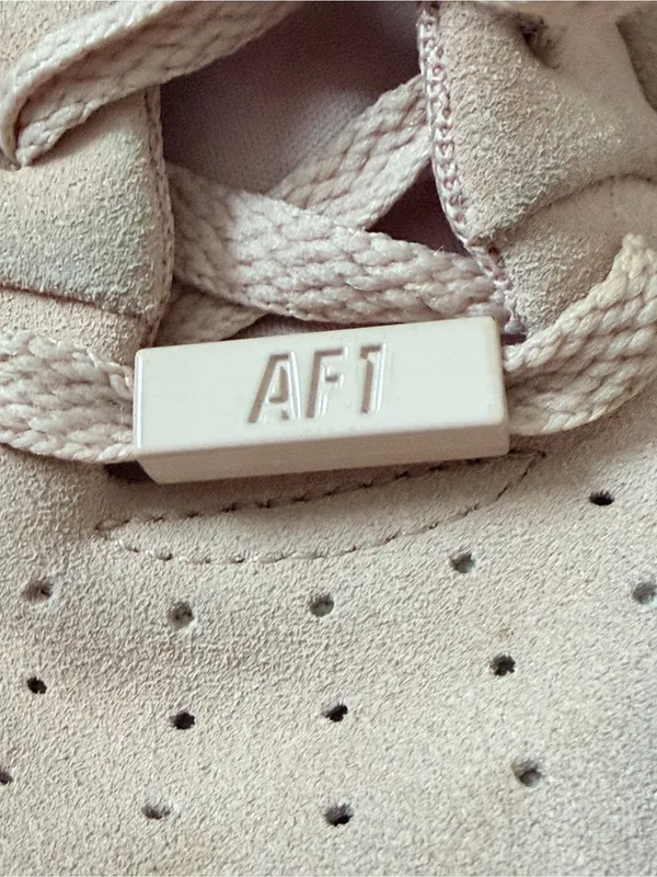 Nike Air Force 1 Sage Low Particle Beige Pink Beige Suede Platform Sneakers Sz 8 - Image 12