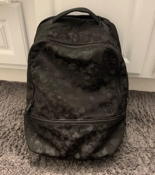 Lululemon City Adventurer Backpack 17L In Fragment Camo Jacquard Black Deep Coal - Image 7