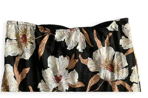 Womens Rho Black Floral Slip Skirt - Image 7