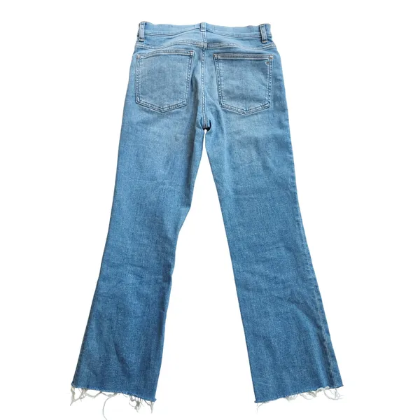 Madewell Kick Out Full-Length Flare Jeans‎ Medium Wash Raw Hem DM7443 Blue 27 - Image 3