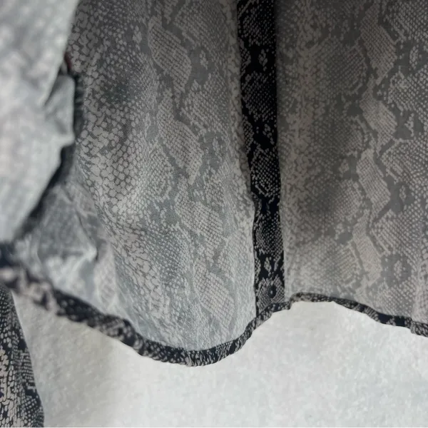 Zara Snake Print Button‎ Front Boxy Long Sleeve Button Up Top - Image 10