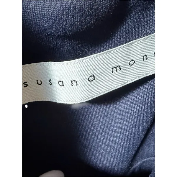 Susana Monaco Vista Navy Blue Wide Leg Jumpsuit M 8 10 EUC - Image 3
