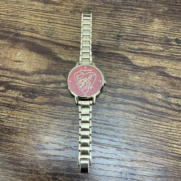 Women's Aeropostale Girl Boss Gold Analog‎ Dial Casual Watch New Battery - Image 2