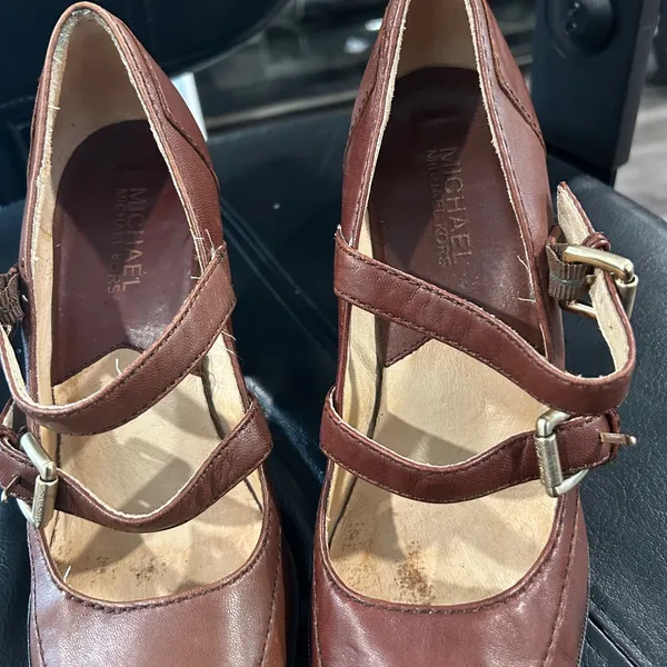 Michael Kors Brown Leather Heels - Image 8