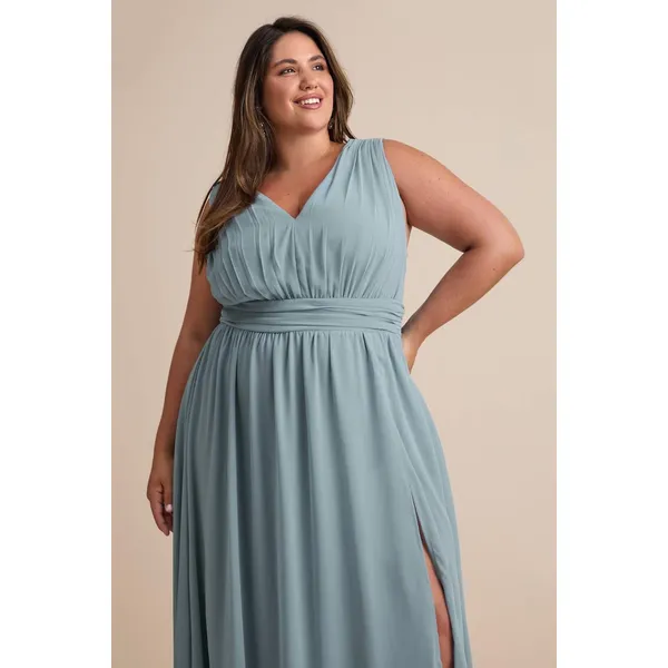 NWT Lulus Heavenly Hues Light Blue Maxi Dress Bridesmaid Wedding Formal Ball 3X - Image 5