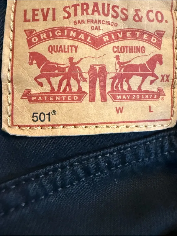 Levi’s 501 Original Fit Jeans Womens W34 L30 Black Sprout Straight Leg - Image 6
