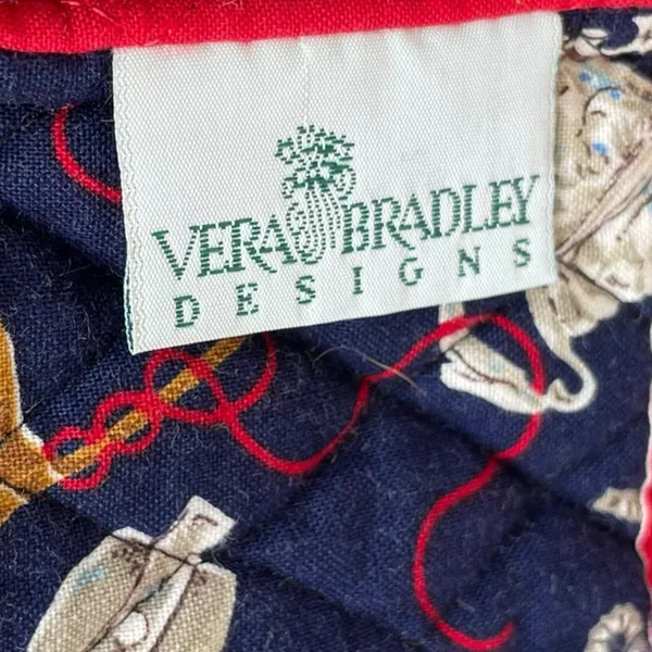 VTG Vera Bradley Regatta 1994 Quilted Shoulder Tote Bag Nautical USA Retired - Image 12