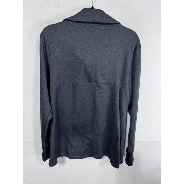Champion XXL Gray Full Zip Jacket Women's Duo Dry Cowl Neck Asymmetrical - Image 5
