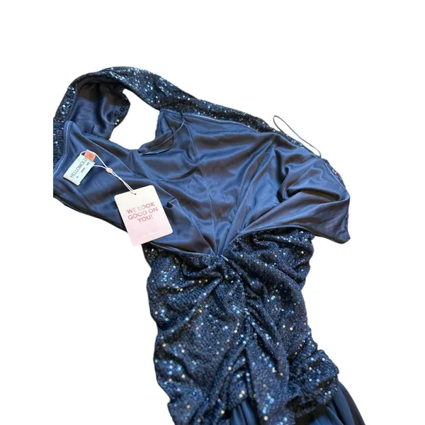 NWT - Hello Molly Navy Blue Sequined Gown - Size M - Image 15