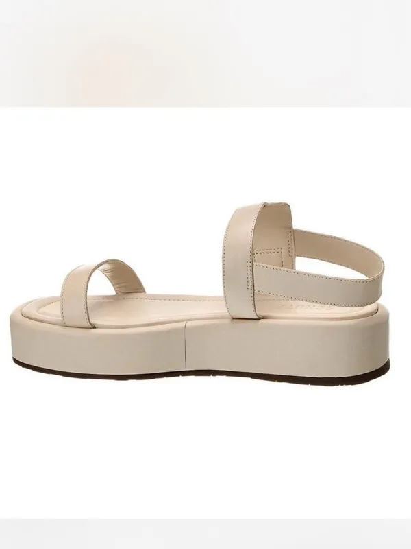 SCHUTZ Wavy‎ Flatform Ankle Strap Buckle Platform Sandals in Cream size 8 - Image 2