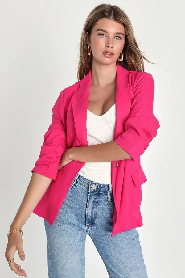 Inspired Element Hot Pink Blazer - Image 3