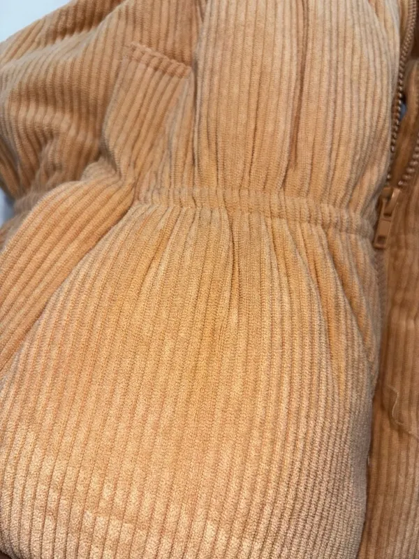 Stoosh Corduroy Puffer Vest Size L Brown - Image 3