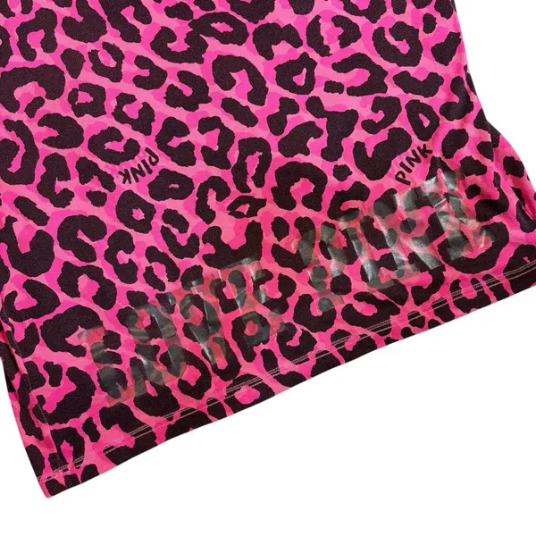 Victoria's Secret Pink Black Leopard print Robe, Size XS‎ - Image 5