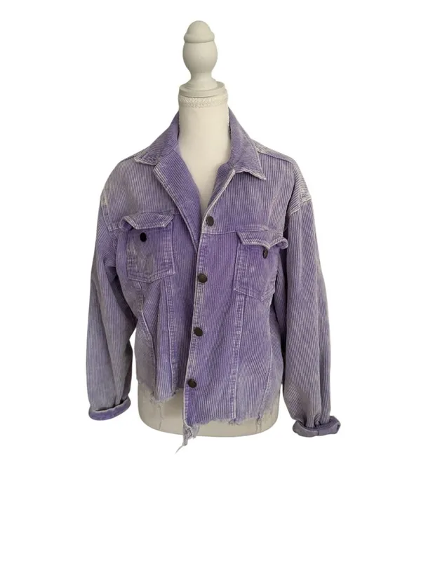 POL Purple Corduroy Button Jacket Size Medium - Image 4