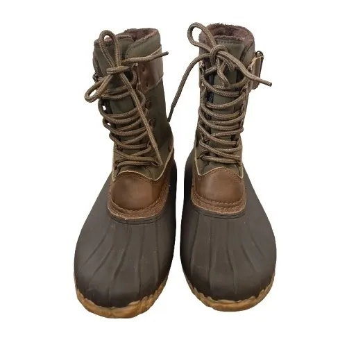 JBU by Jambu Nova Scotia Lace Up Duck Boots‎ Weatherproof Green Brown Size 7 - Image 2