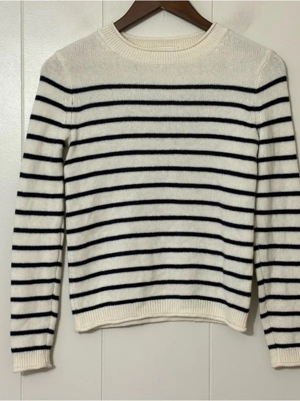 Alex Mill Wool Cashmere Breton Stripe Sweater XS Old Money Preppy - Image 2