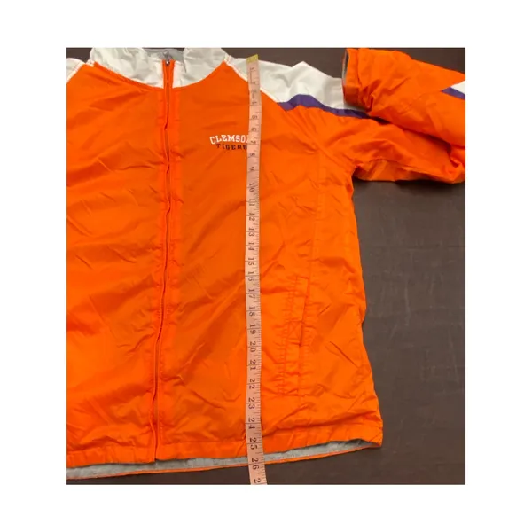 Clemson‎ Tigers Full Zip Jacket Women's XL Orange White Purple Lined Windbreaker - Image 7