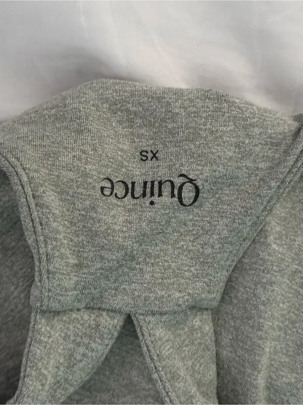 Quince Ultra-Soft V-Neck Cropped Tank in Gray Sage - Image 4