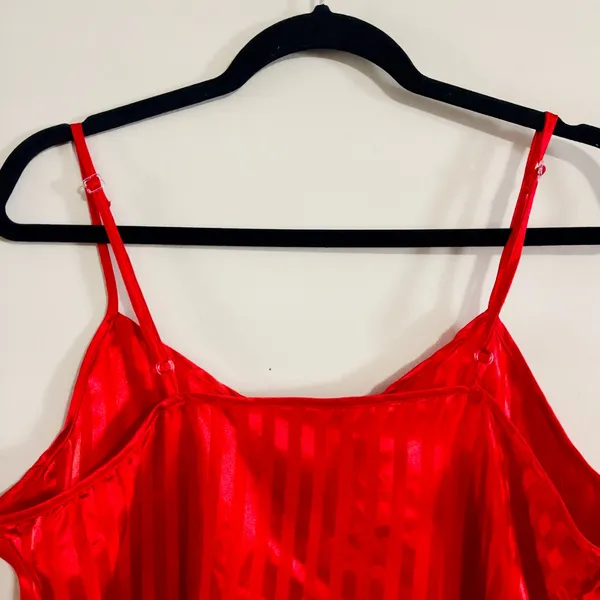 Vintage 90’s Red Slip Chemise Slip Nightgown Large Valentines Day Sexy Siren - Image 4