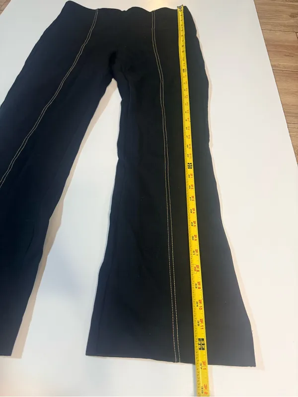 Anthropologie Black Flare Jeans with Contrast Stitching - Image 5