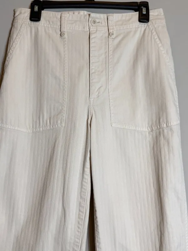 Madewell The Perfect Vintage Wide-Leg Pant: Utility Edition Women's 29 Linen Tan - Image 7