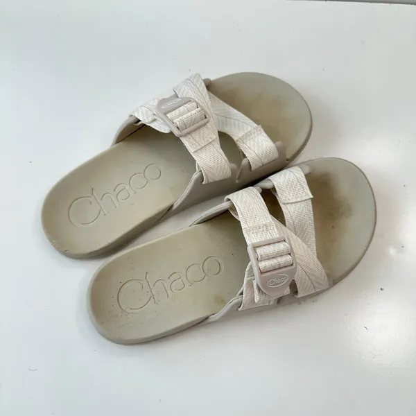 Chaco Z/Cloud Sandals Slides Adjustable Straps Beige Casual‎ Comfort Womens W6 - Image 6
