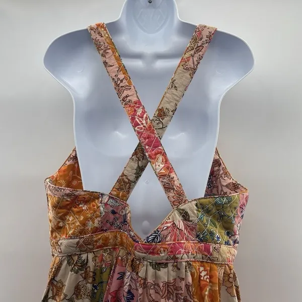 Tolani Large Devika Dress Rose Floral Jumper Midi Fit & Flare Sundress‎ Cottage - Image 4
