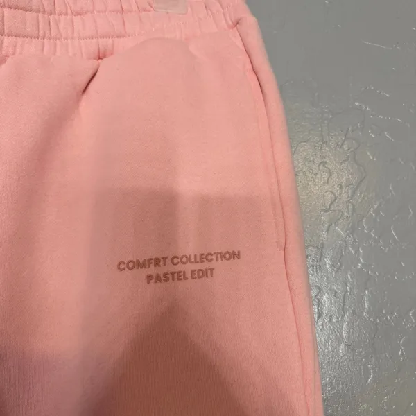 Comfrt Pastel Sweatpants oversized loungewear, Bubblegum, M - Image 3