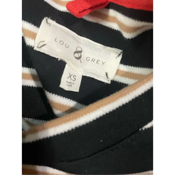 Lou & Grey black white tan striped dress‎ size XS - Image 3