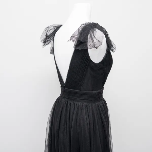 Betsy & Adam |‎ Gigi Long Ruffle Mesh Dress - Image 11