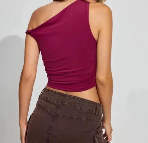 Garage Asymmetrical One-Shoulder Tank Top - Image 2