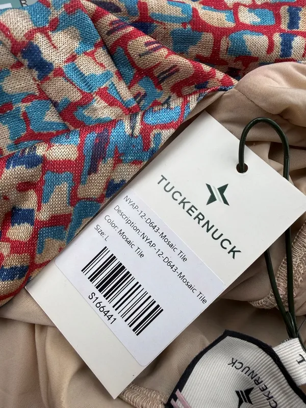 NWT Tuckernuck Natasha mosaic tile v neck maxi dress metallic Large - Image 2