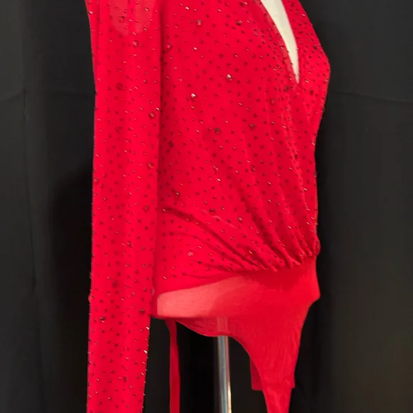 Windsor Red‎ Embellished Bodysuit - Image 4