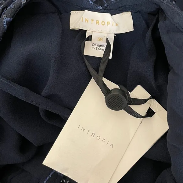NWT! Calypso St. Barth HOSS INTROPIA Midnight Navy Blue Embellished Dress 36 / 4 - Image 10